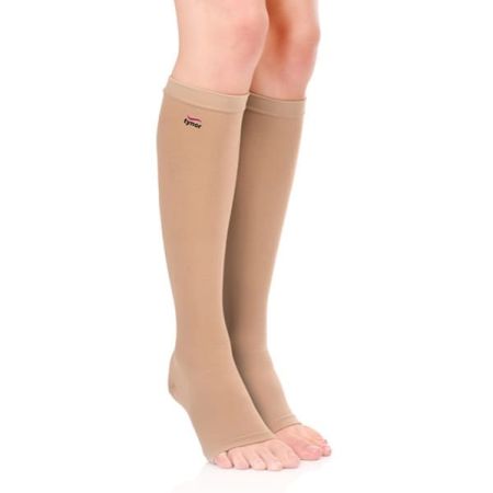 Tynor Medical Compression Stocking Below Knee Class 2 - Beige (L) (I 67)