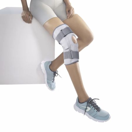 Vissco Elastic Hinged Knee Brace With Open Patella 0718 Grey XXL