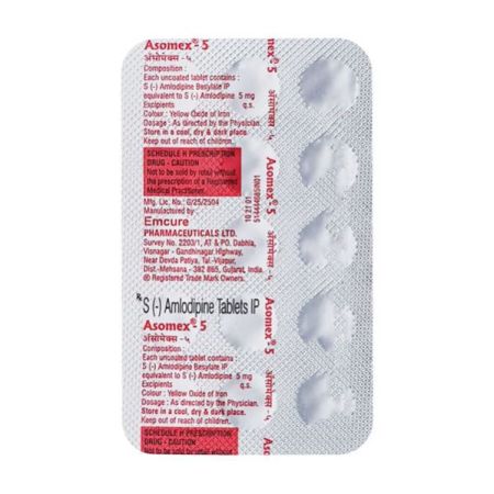 Asomex 5mg Tablet 15'S