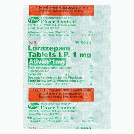 Ativan 1mg Tablet 30'S