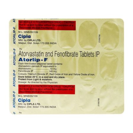 Atorlip F 10mg Tablet 15'S