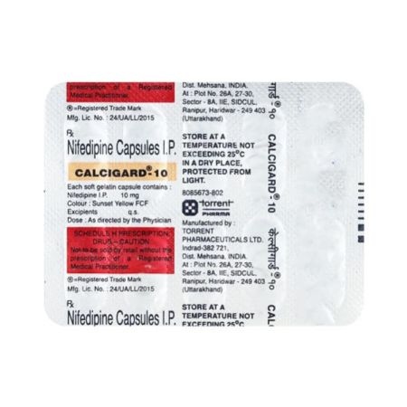 Calcigard 10mg Capsule 10'S