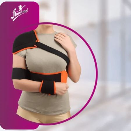 Flamingo Elastic Shoulder Immobilizer (OC - 2038) (S) - Black