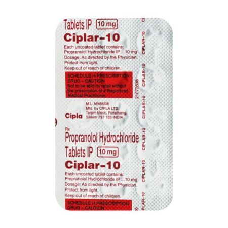 Ciplar 10mg Tablet 15'S