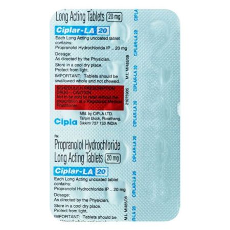 Ciplar LA 20mg Tablet 15'S