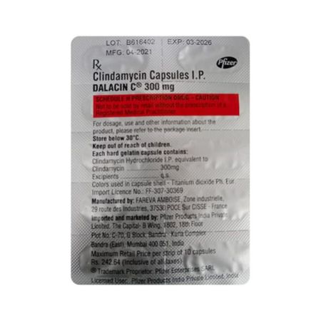 Dalacin C 300mg Capsule 10'S