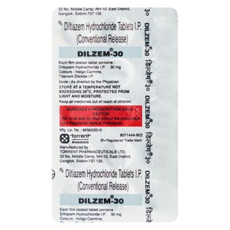 Dilzem 30mg Tablet 15'S