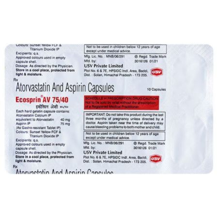 ECOSPRIN AV 75/40 Capsule 10's