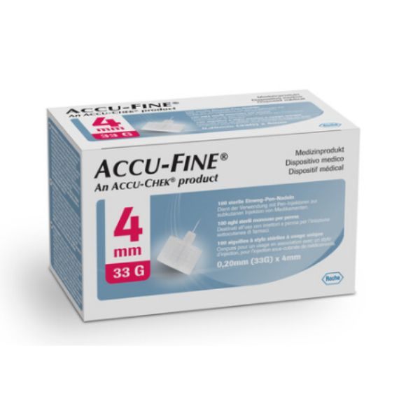 Accu-Fine Pen Needle (33 G x 4 mm) 100's