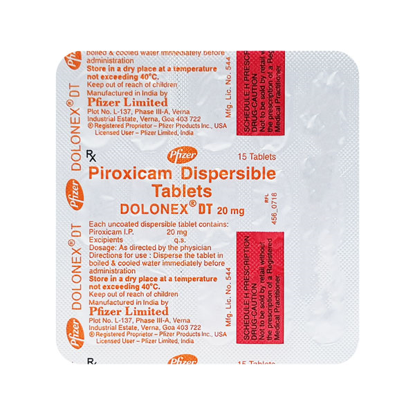 Dolonex DT 20mg Tablet 15'S