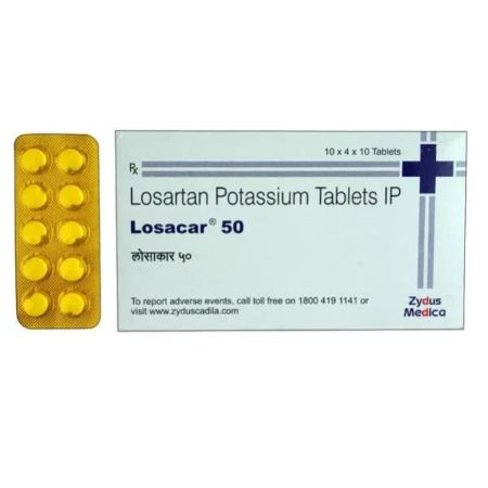 Losacar 50mg Tablet 10'S