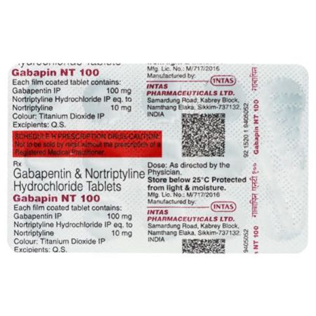 Gabapin NT 100mg Tablet 15'S