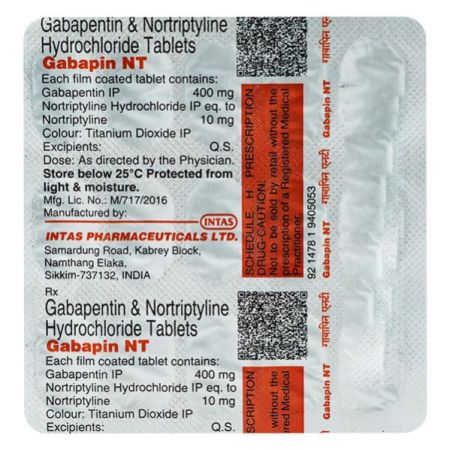 Gabapin NT 400mg Tablet 15'S