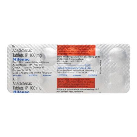 Hifenac 100mg Tablet 10'S