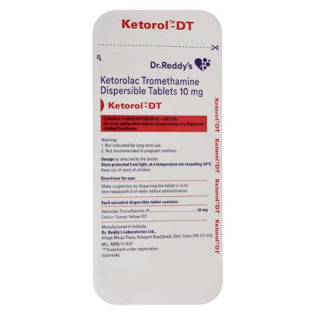 Ketorol DT 10mg Tablet 15'S