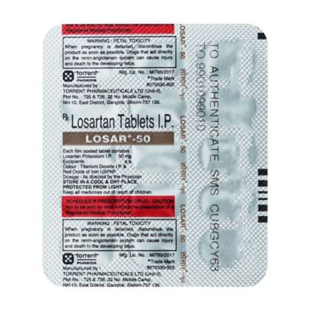 Losar 50mg Tablet 15'S