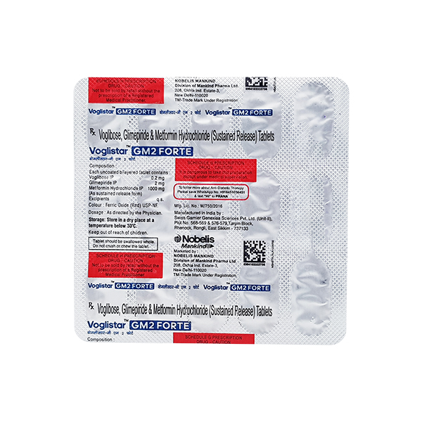 VOGLISTAR GM 2 FORTE Tablet 15's